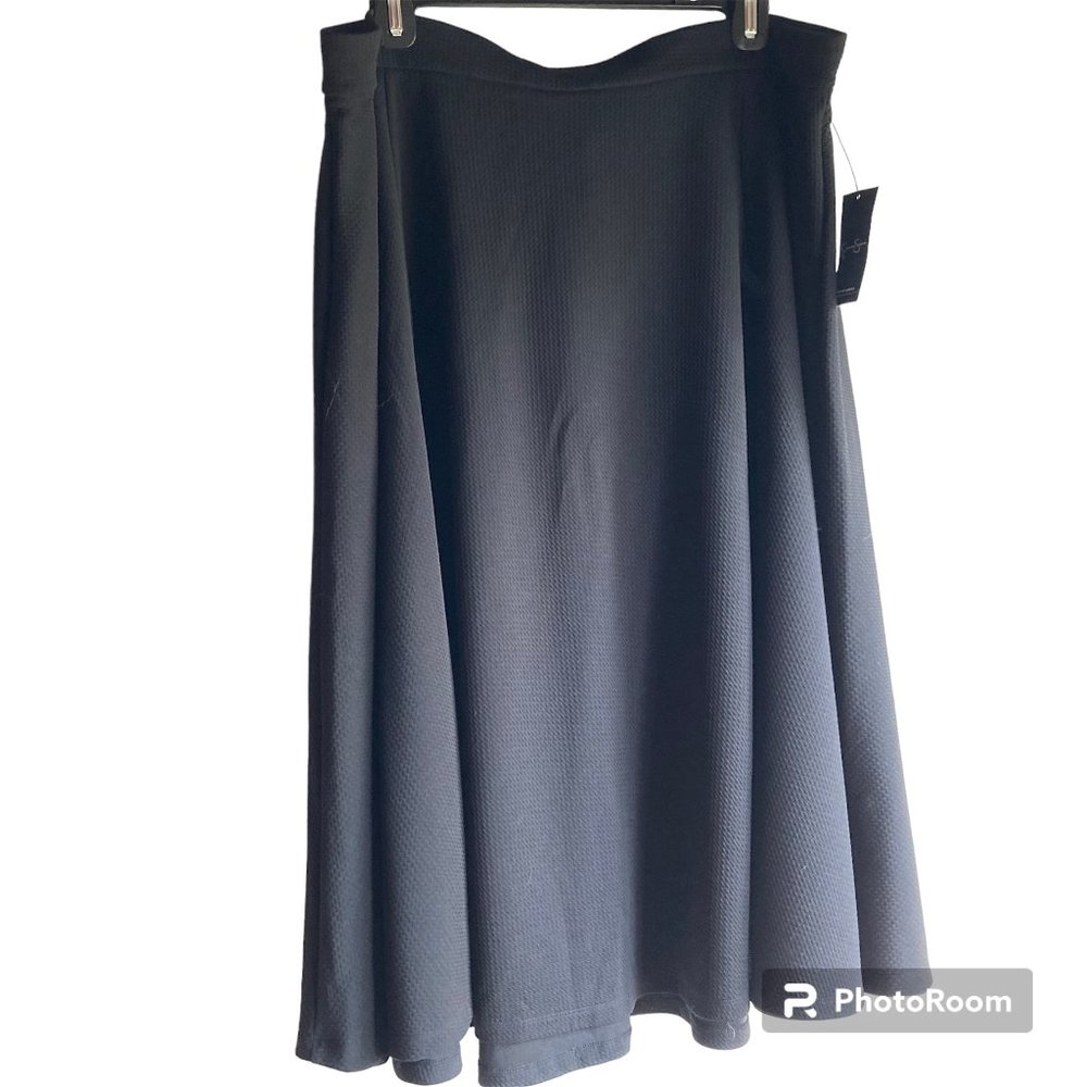 Jessica Simpson A-line Black Midi Skirt (NWT) 1X